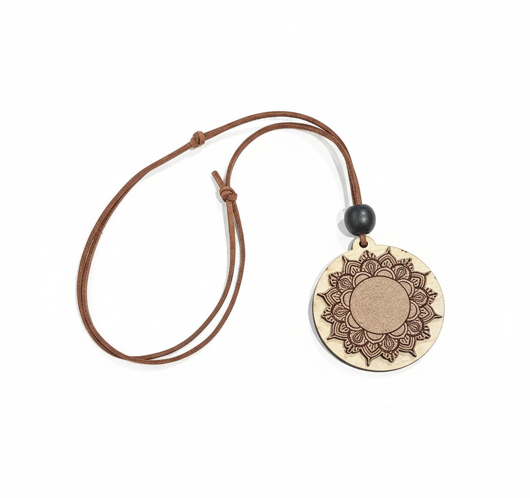 Mandala Car Charm - Laser Engraved