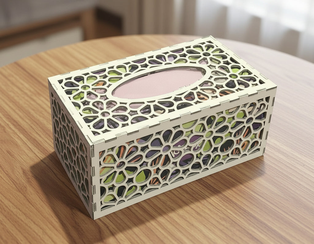 Tissue Box Cover - Daisy Design