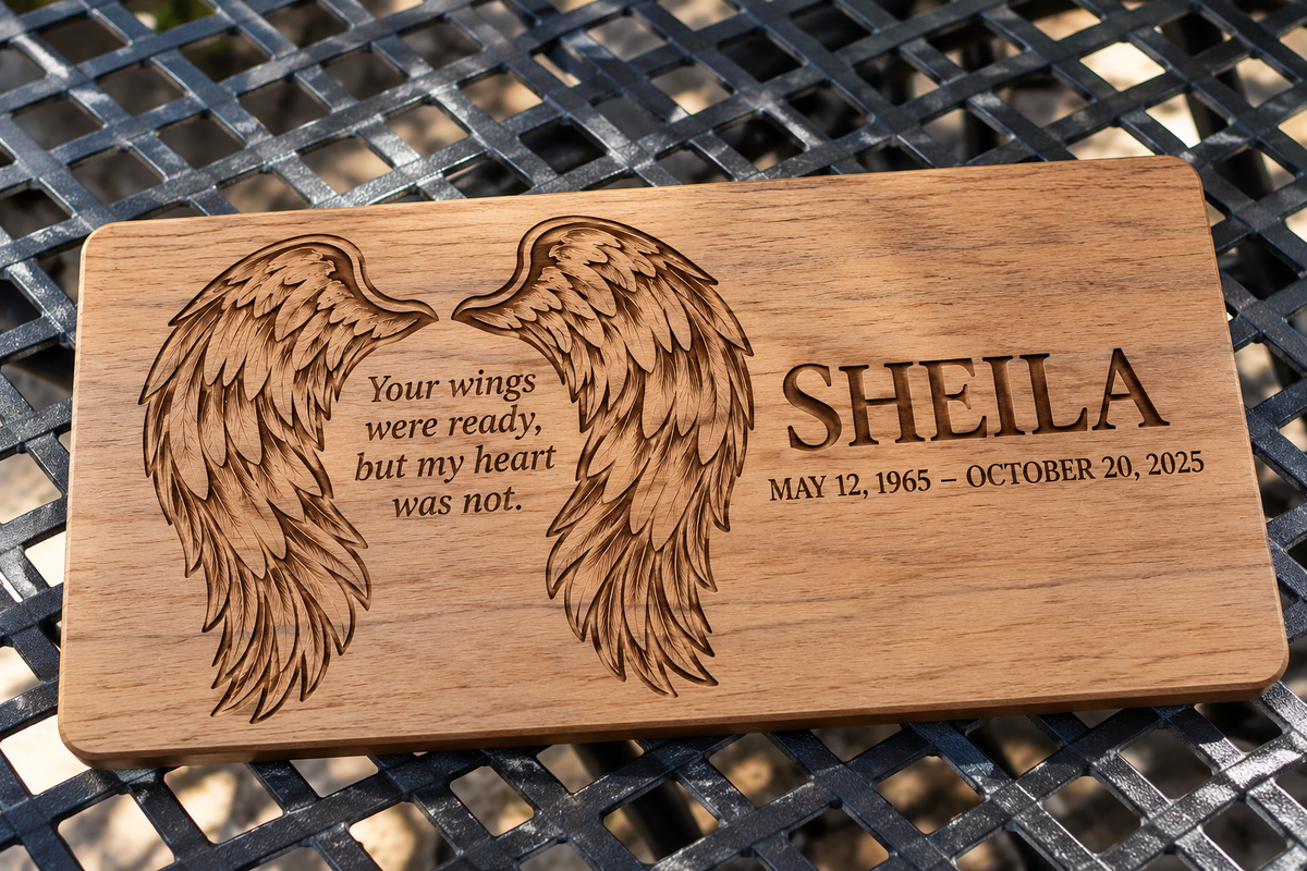 Personalized Wooden Memorial Plaque