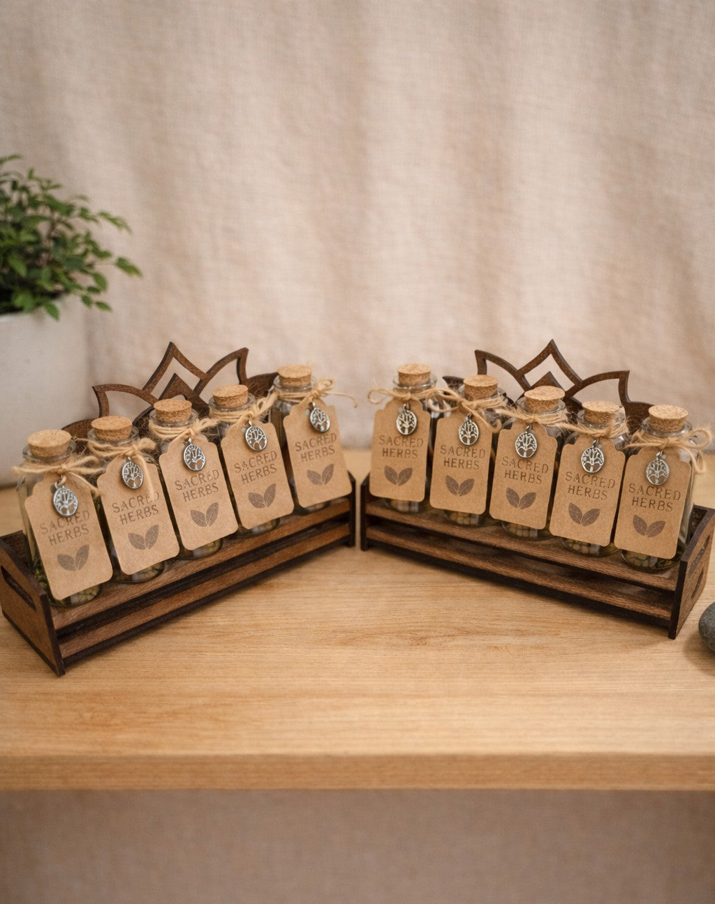 Lotus Chakra Display with 5 Glass Tubes (Empty)